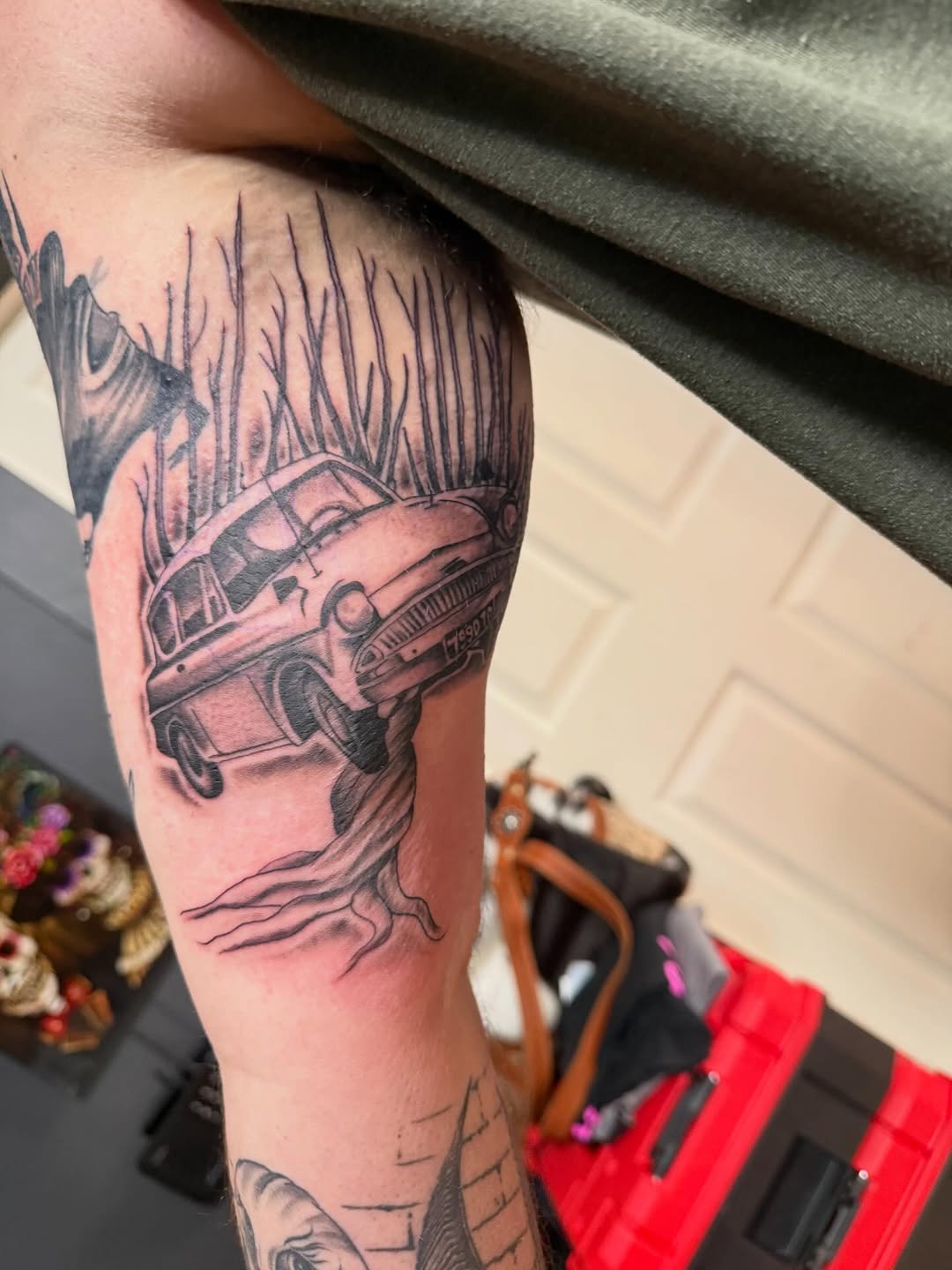 Tattoo by @chels_king24 — black_and_grey, realism