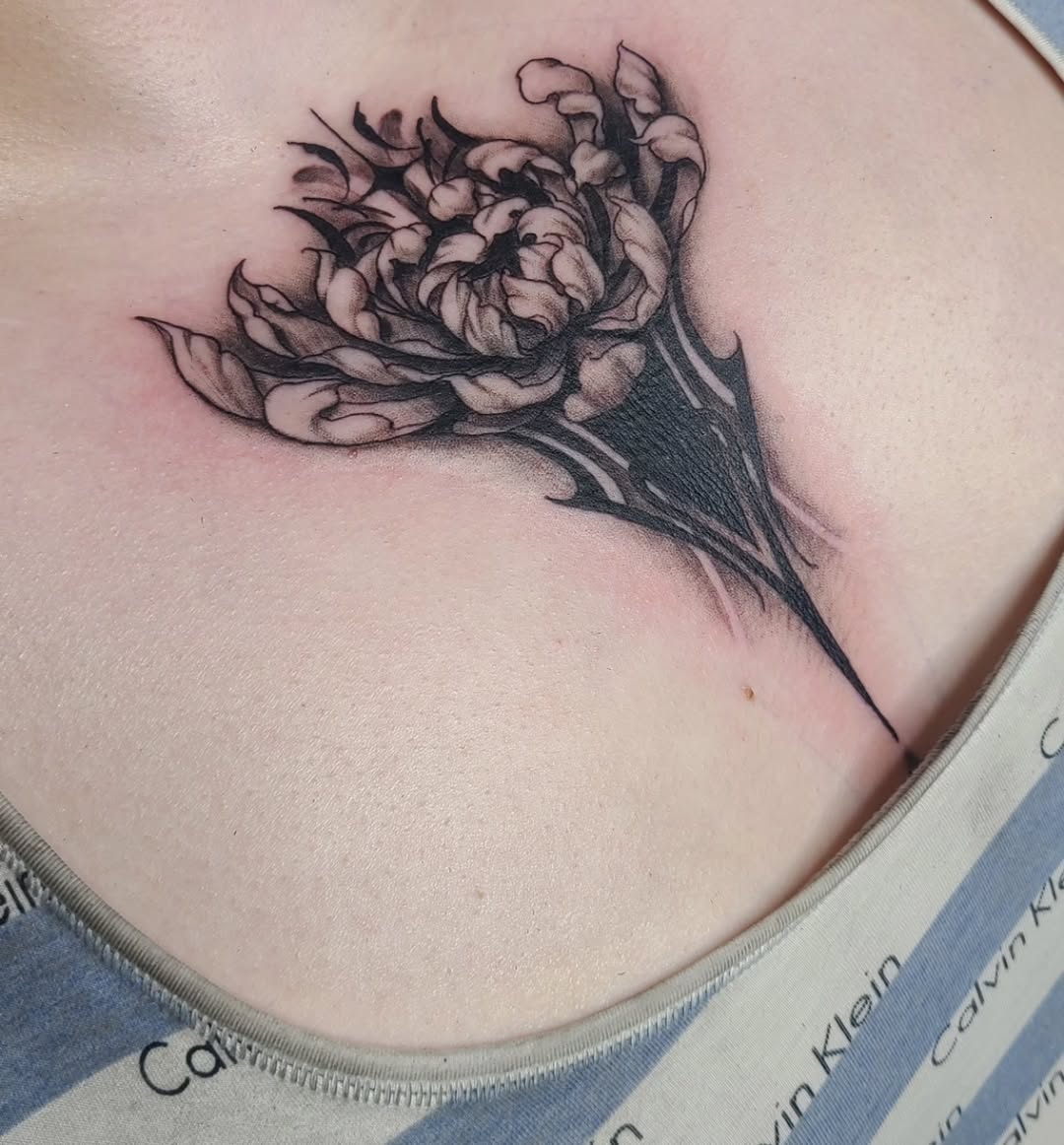 Tattoo by @shmorgue — black_and_grey, realism