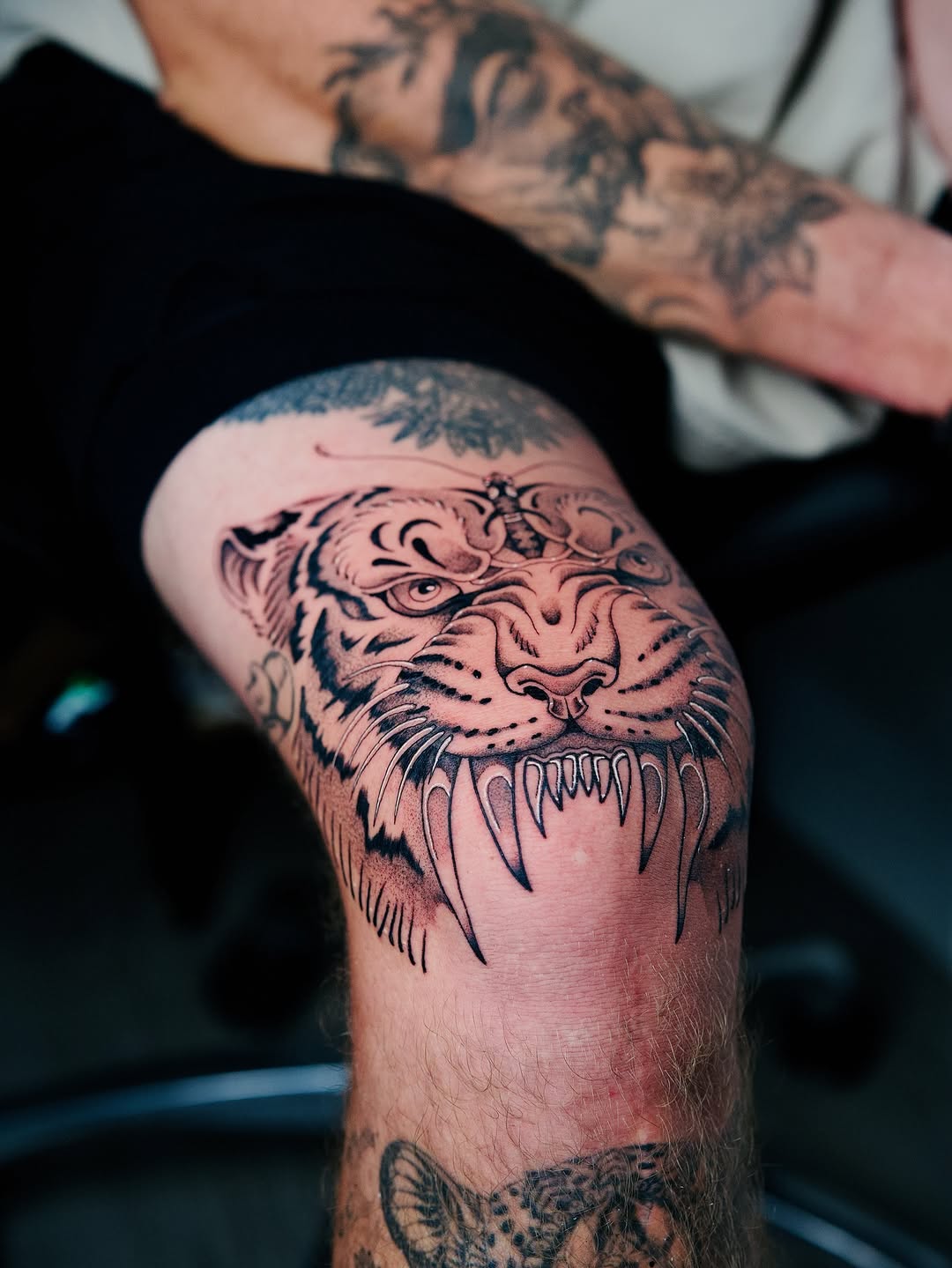 Tattoo by @glebisfine — blackwork, realism