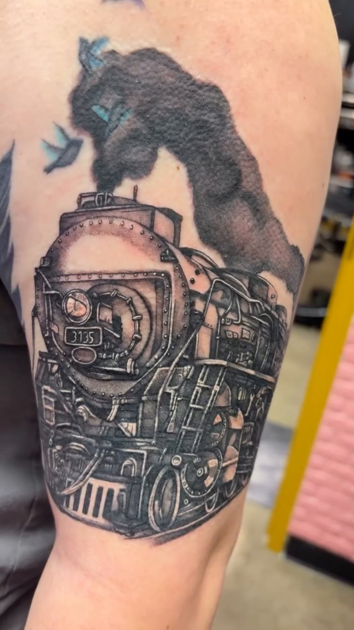 Tattoo by @kbryanttattoos — illustrative, black_and_grey