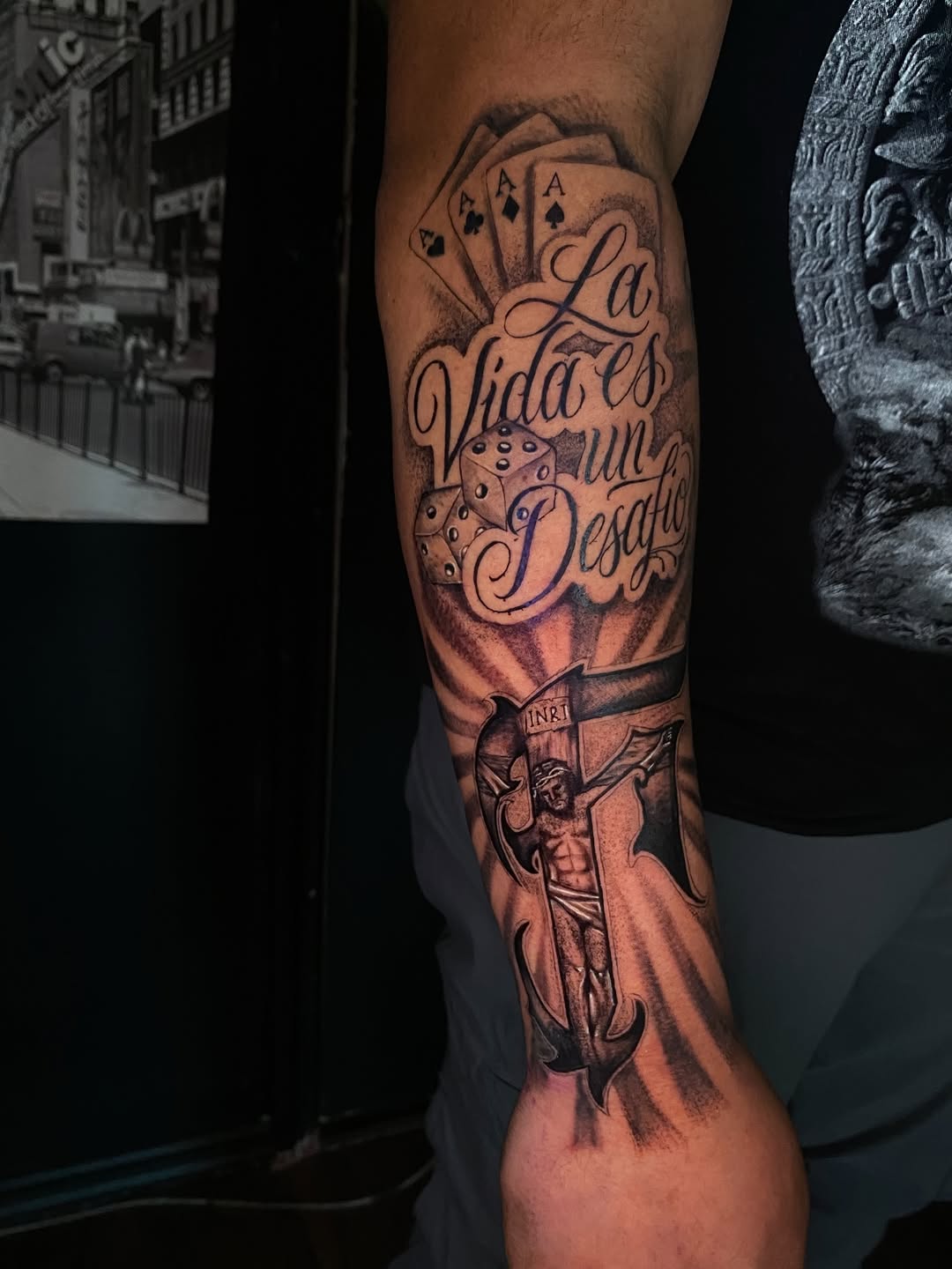 Tattoo by @inkxirv — lettering_script, black_and_grey