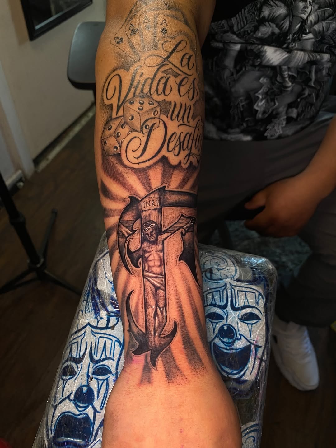 Tattoo by @inkxirv — lettering_script, black_and_grey