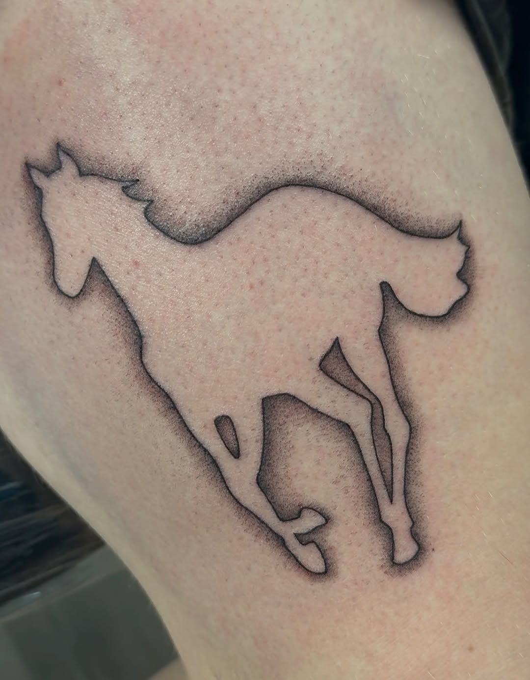 Tattoo by @babytattooer — blackwork, dotwork