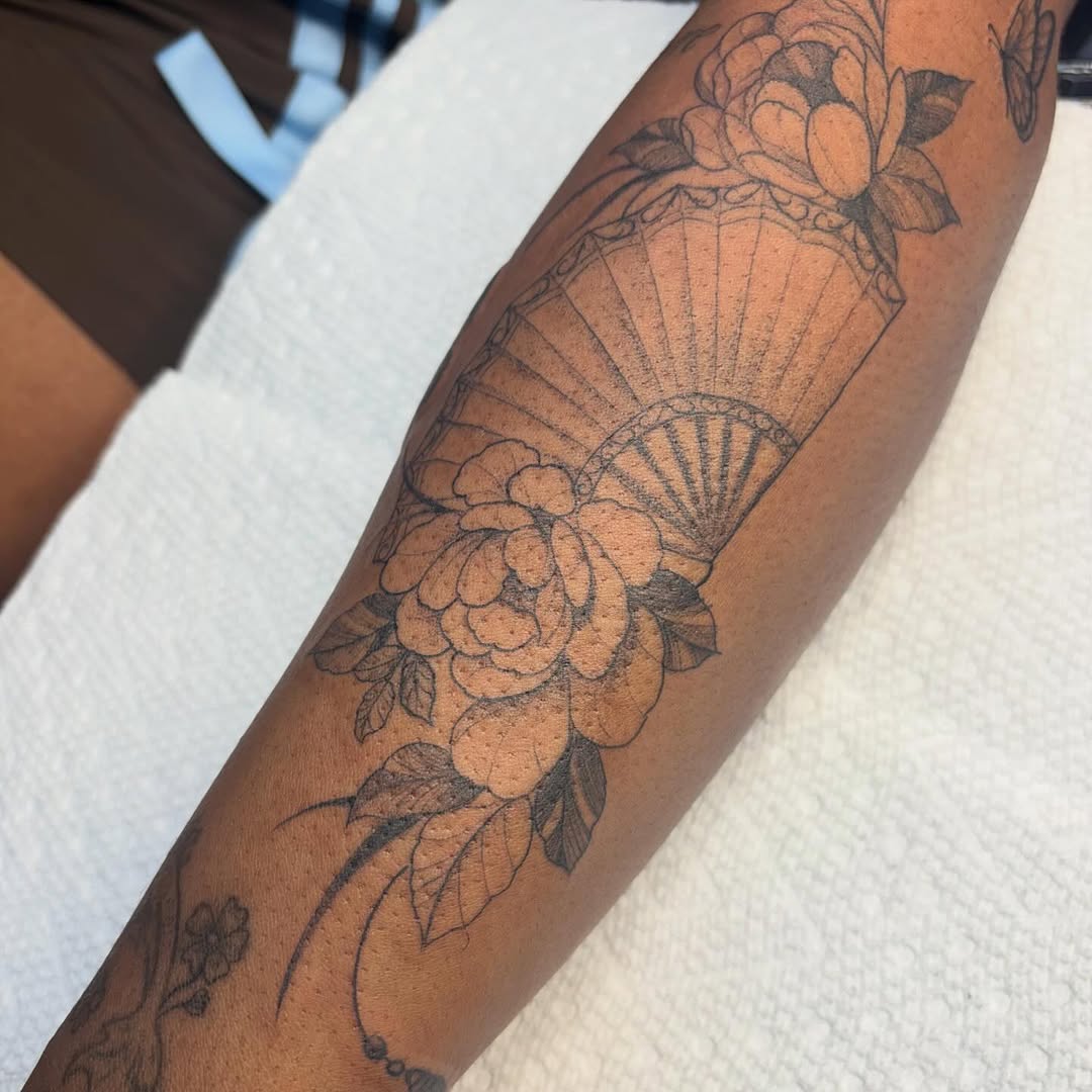 Tattoo by @inkbyjackie_ — fine_line, black_and_grey