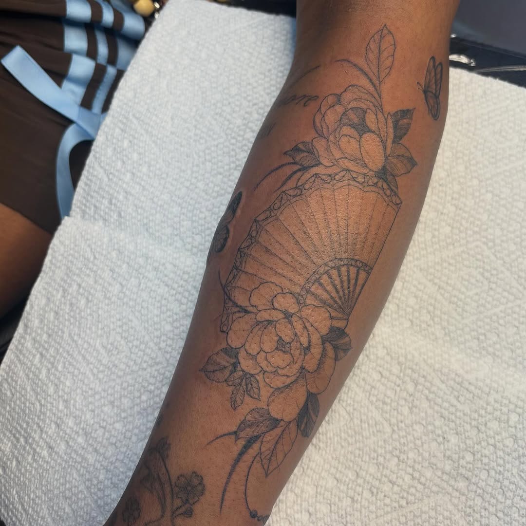 Tattoo by @inkbyjackie_ — fine_line, black_and_grey