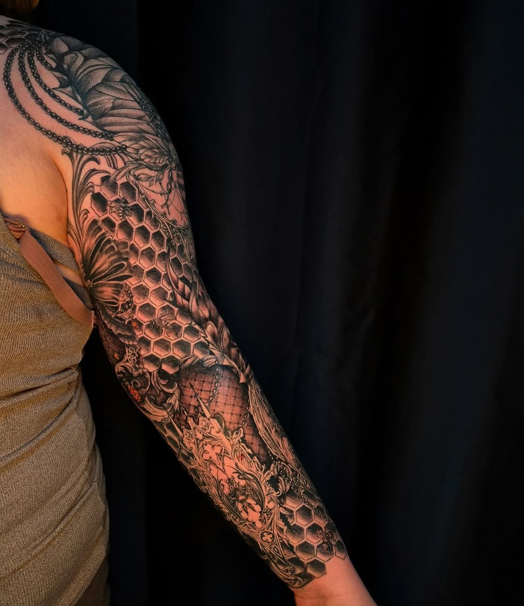 Tattoo by @jinx_ryder — black_and_grey, ornamental