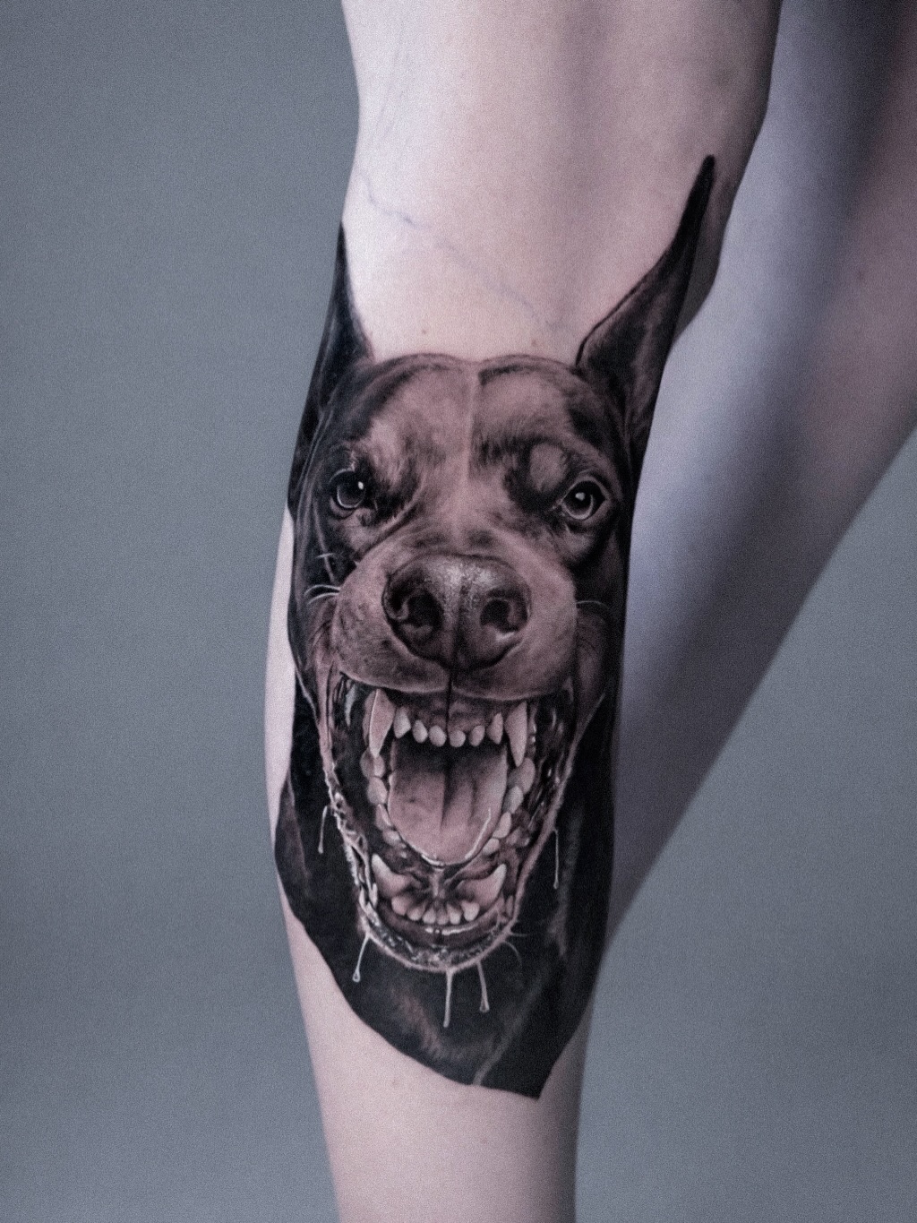 Tattoo by @dima___sova — realism, black_and_grey