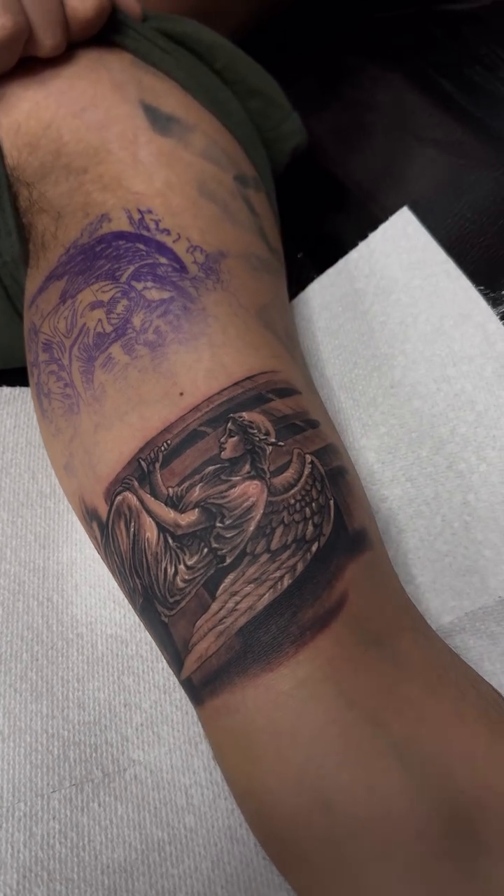 Tattoo by @tattooartbytony — black_and_grey, realism