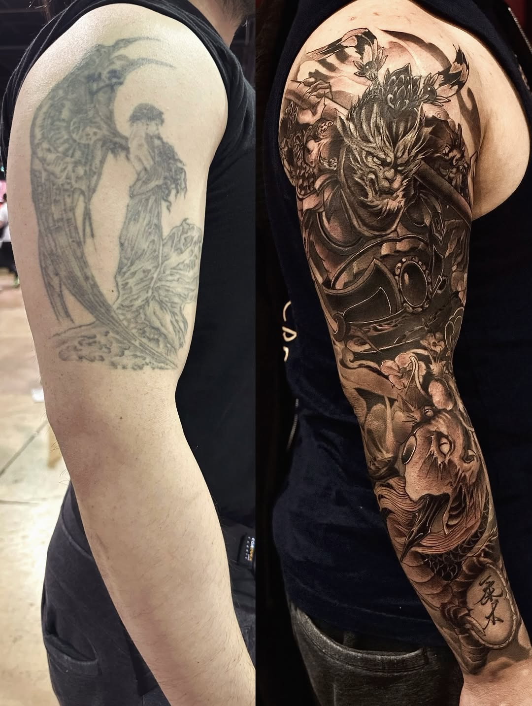 Tattoo by @loganartstudio โ blackwork, black_and_grey