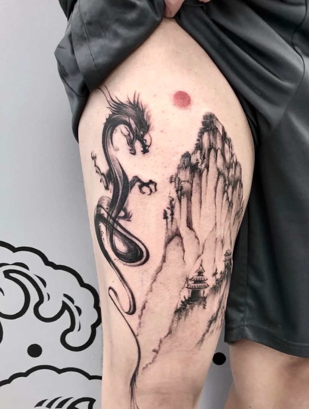 Tattoo by @loganartstudio โ black_and_grey