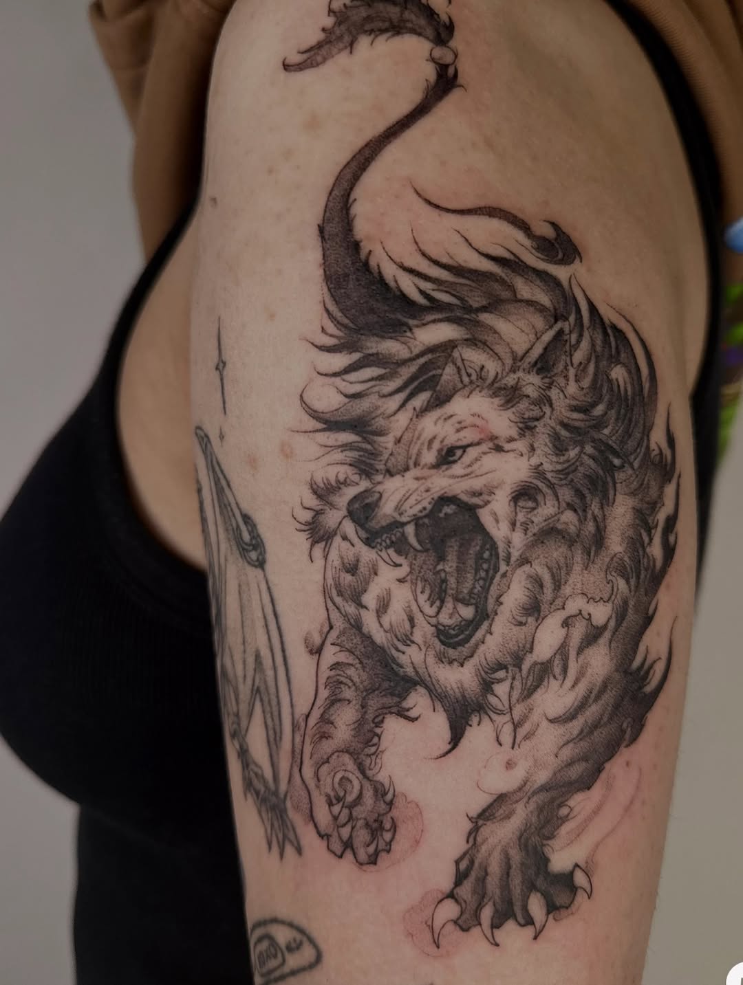 Tattoo by @loganartstudio โ black_and_grey