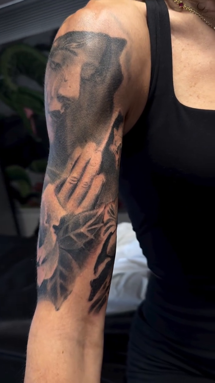 Tattoo by @raultattoo — realism, black_and_grey