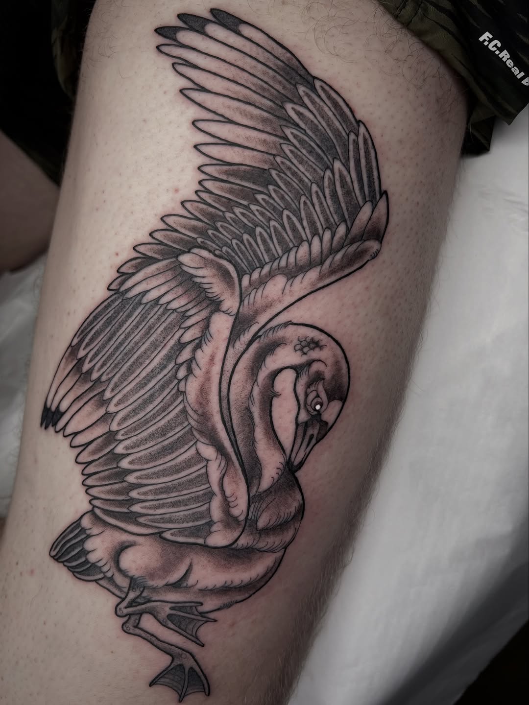 Tattoo by @courtneylloydtattoos — black_and_grey, realism