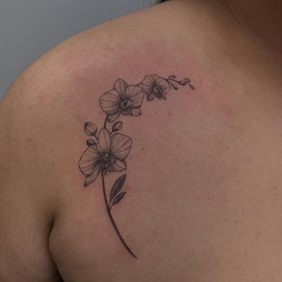 Tattoo by @gluhd_ink — fine_line, black_and_grey