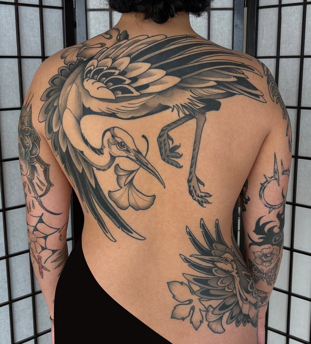 Tattoo by @mirelajade — japanese_irezumi, black_and_grey