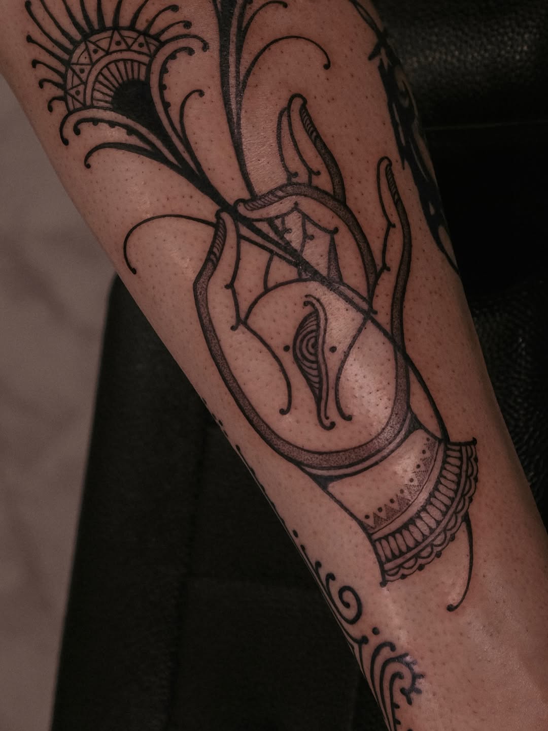 Tattoo by @yasa.tattoo — illustrative, black_and_grey