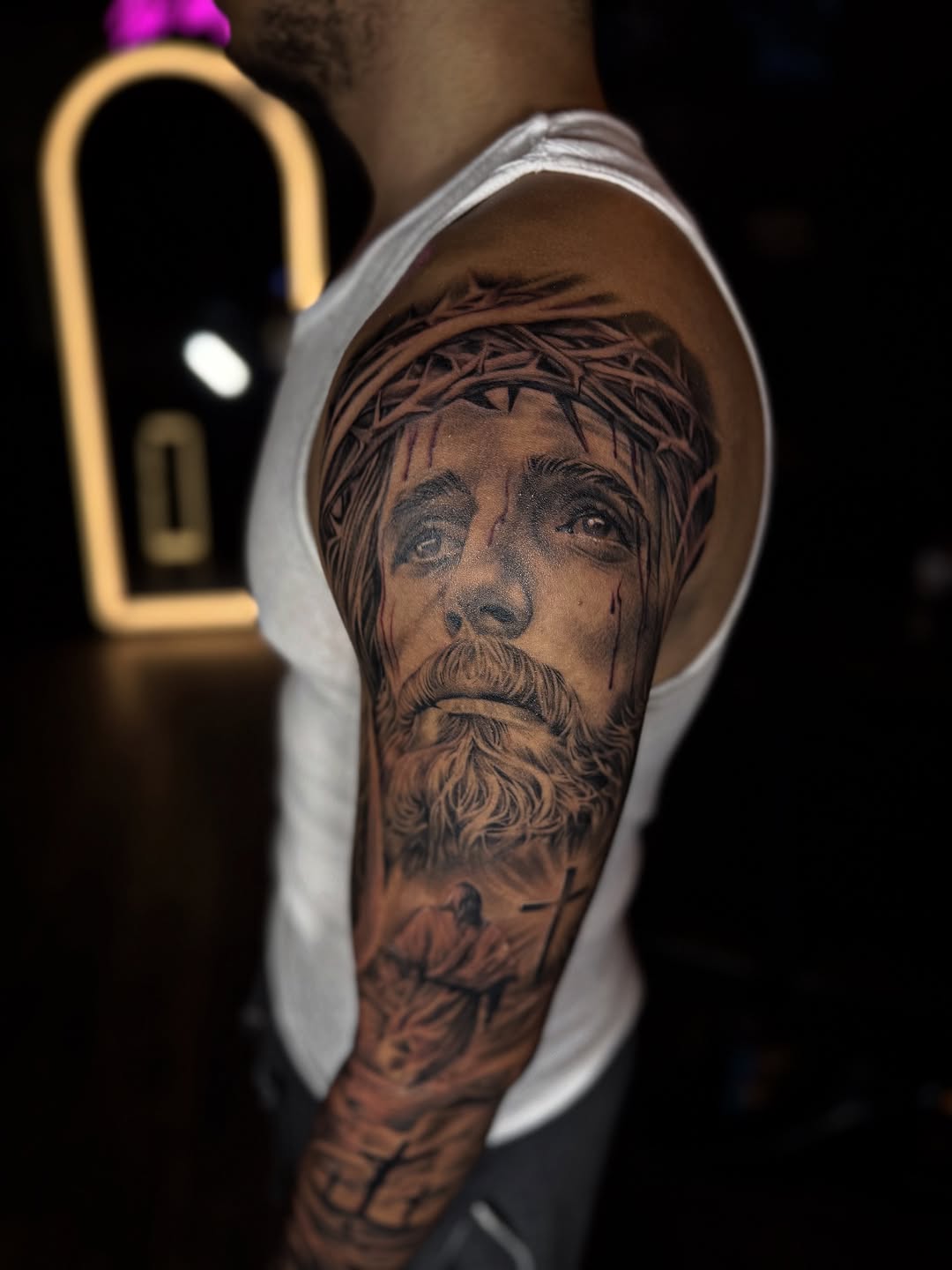 Tattoo by @jevonglascotattoos — realism, black_and_grey