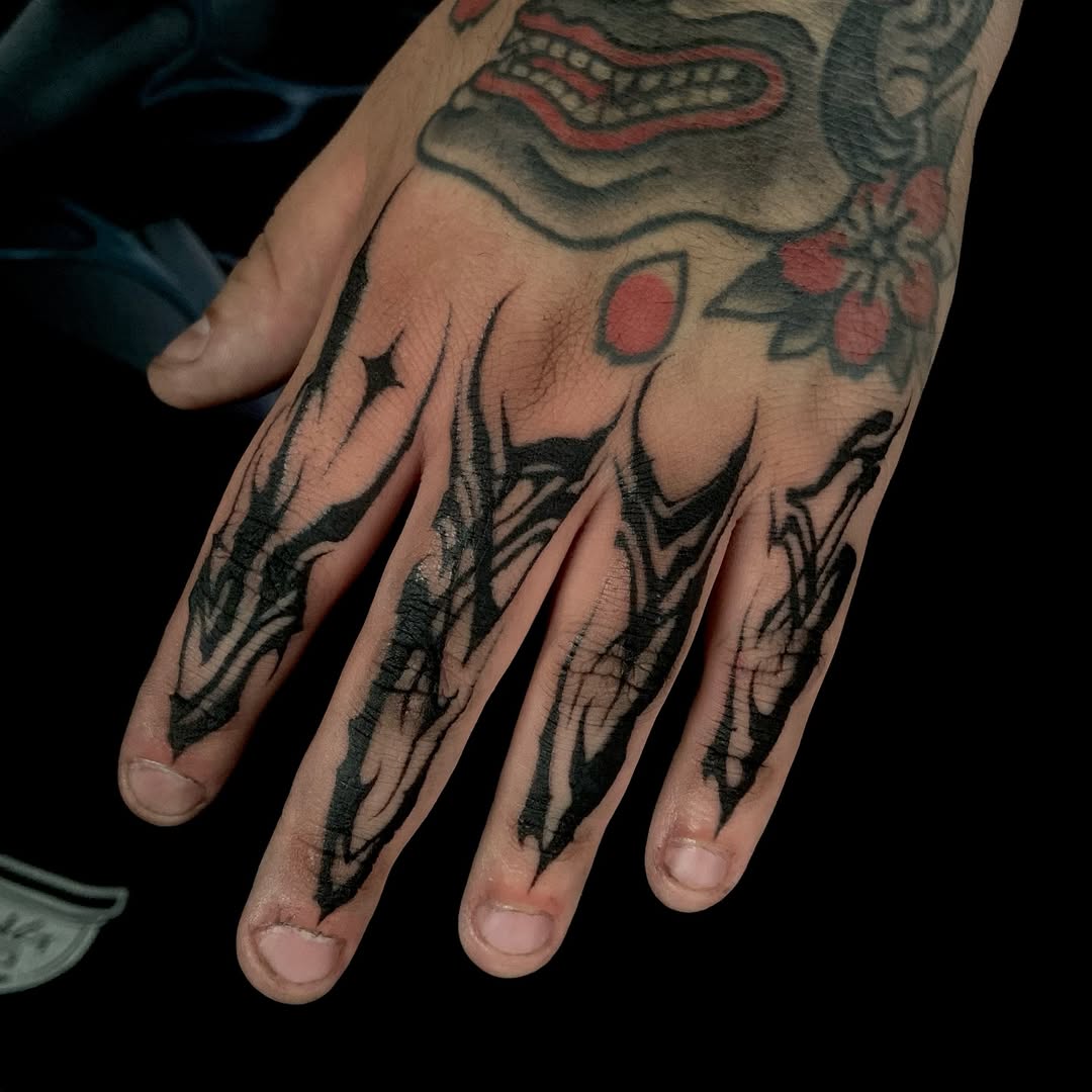 Tattoo by @baptism_black — blackwork, tribal