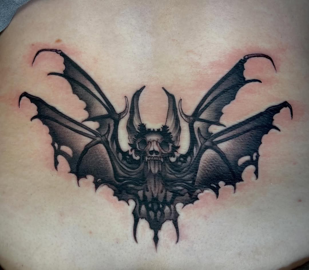Tattoo by @lefthandblack — black_and_grey, dark_realism