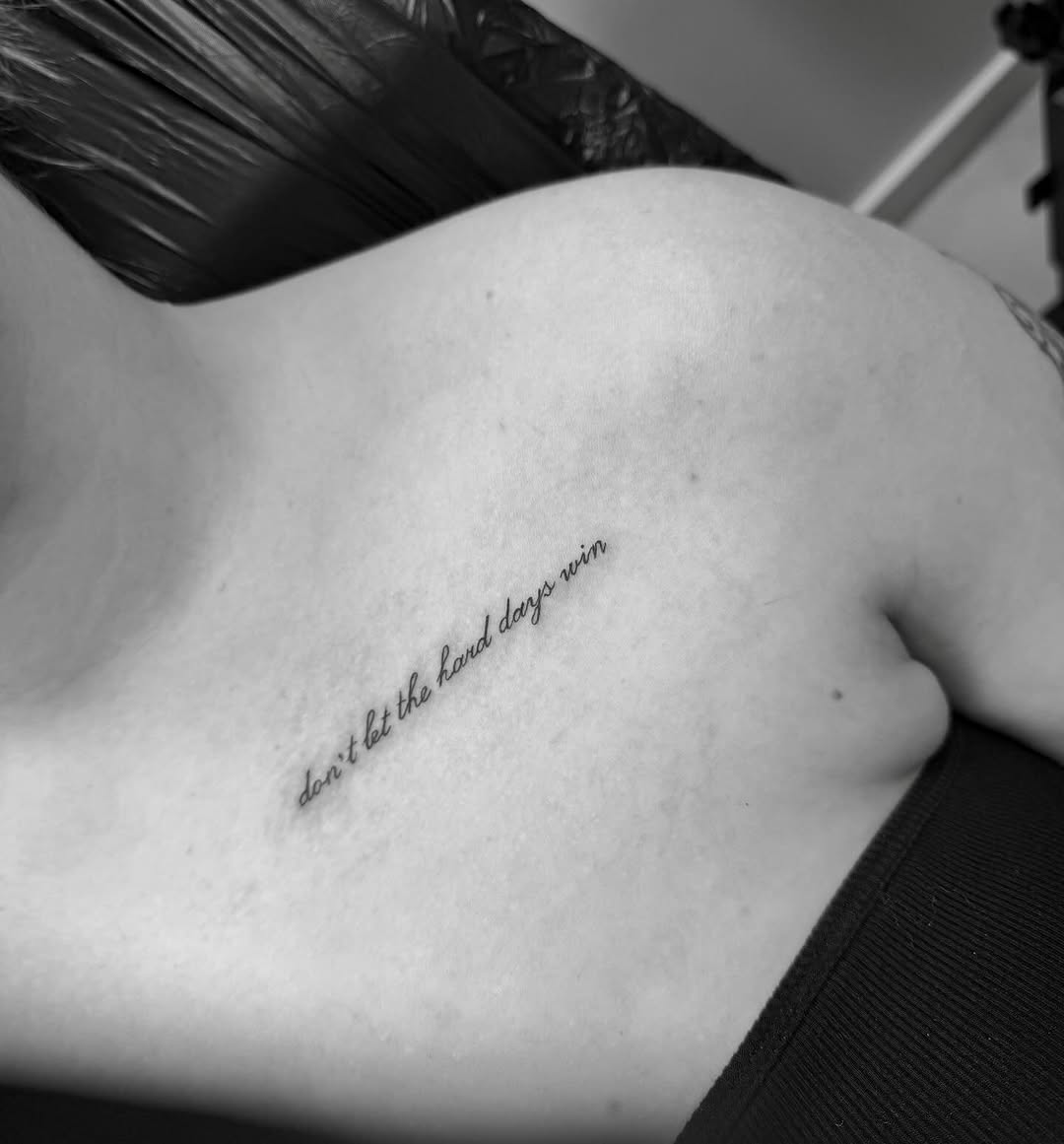 Tattoo by @lina_valentina — lettering_script, fine_line
