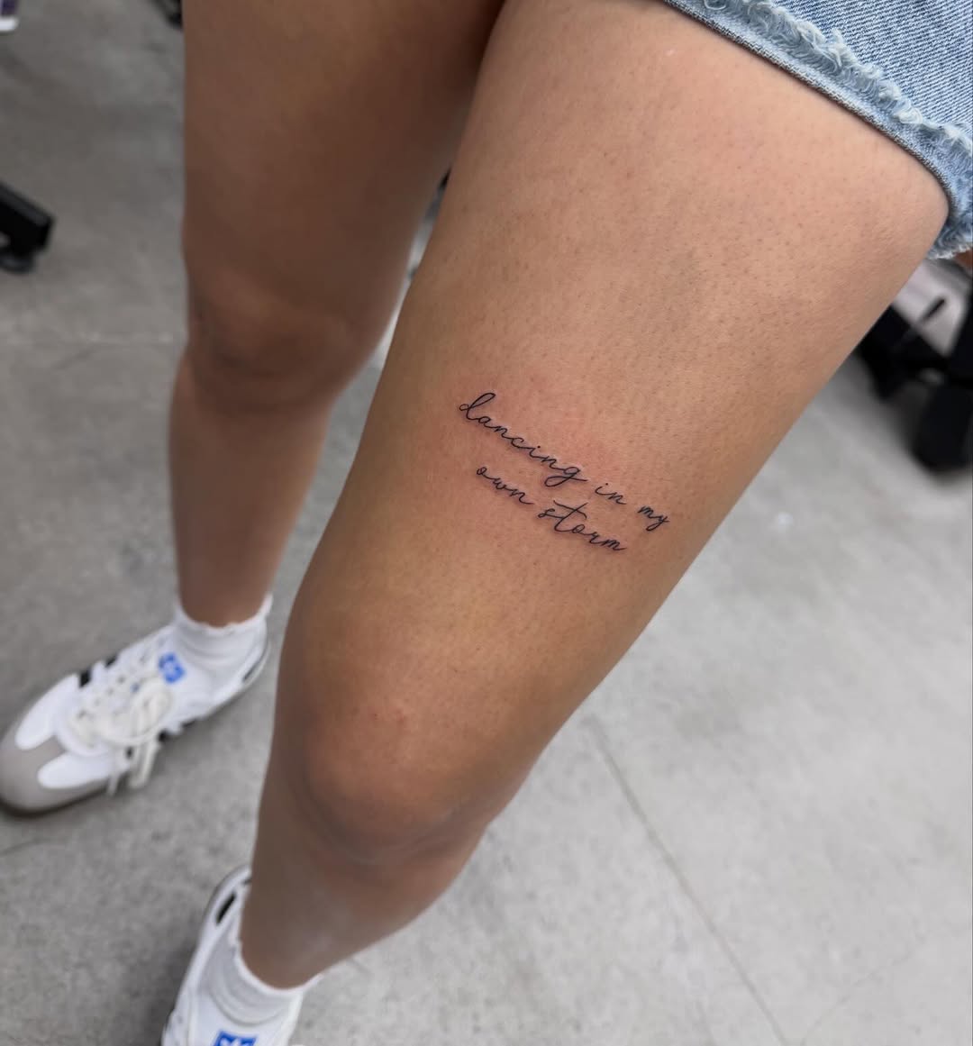 Tattoo by @lina_valentina — lettering_script, fine_line
