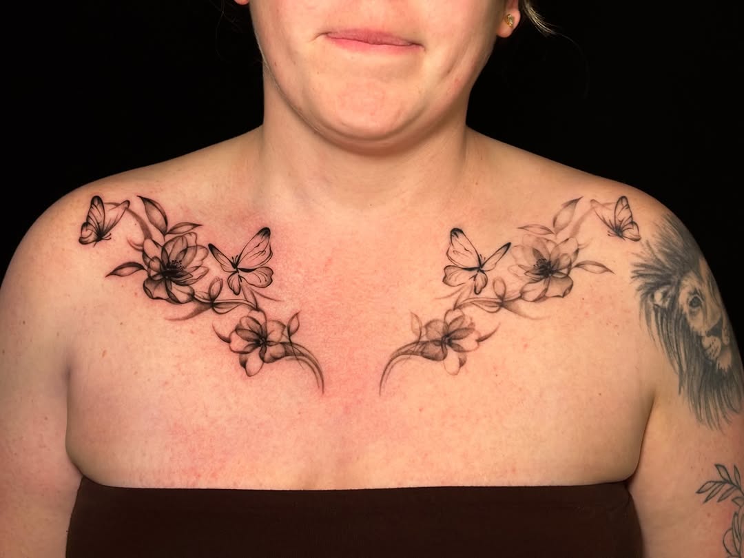 Tattoo by @songsparrowink — fine_line, black_and_grey