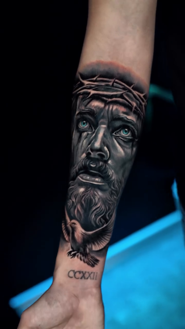 Tattoo by @saekone1 β realism, black_and_grey