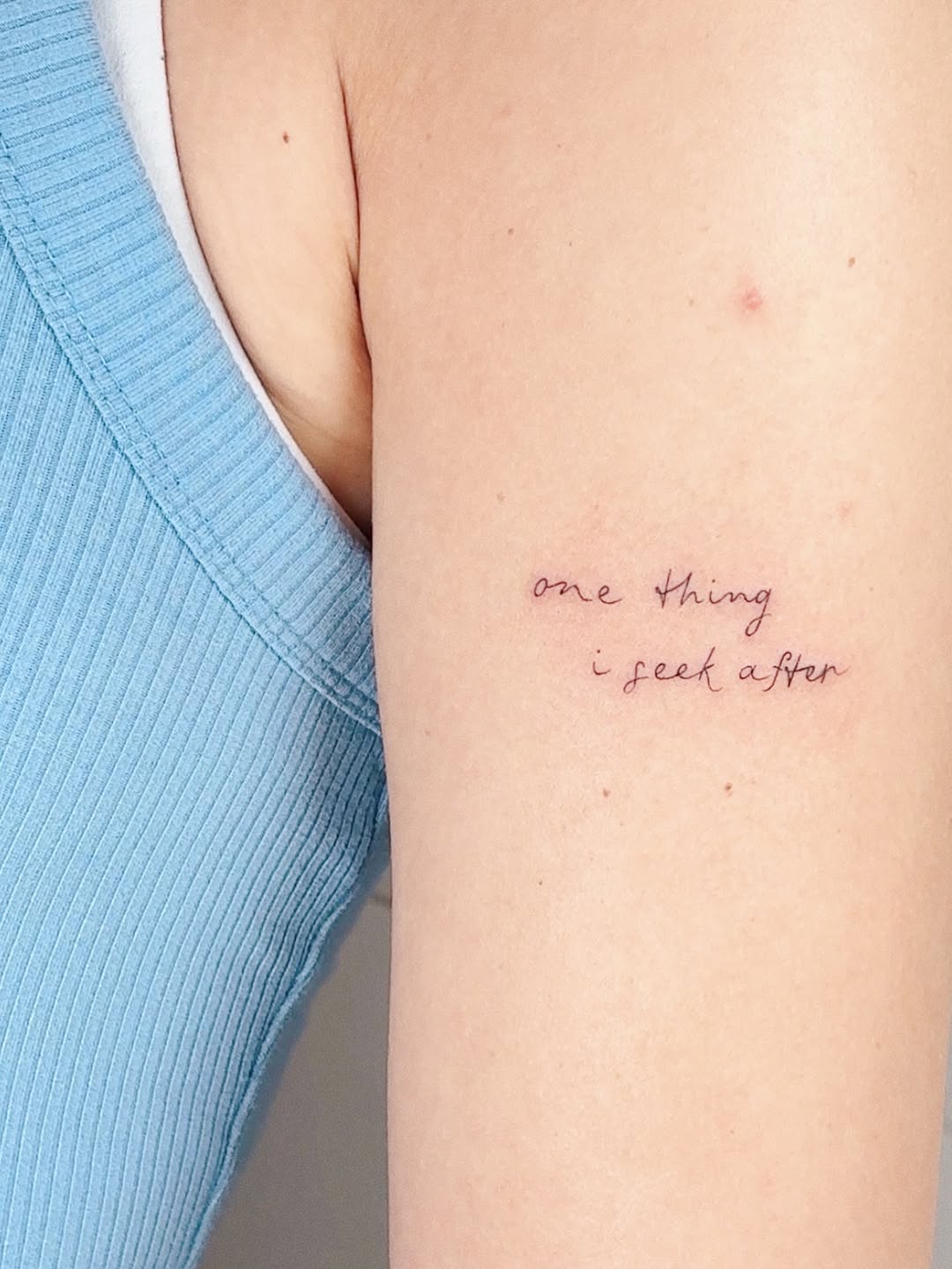 Tattoo by @chloerenee.ink — lettering_script, fine_line