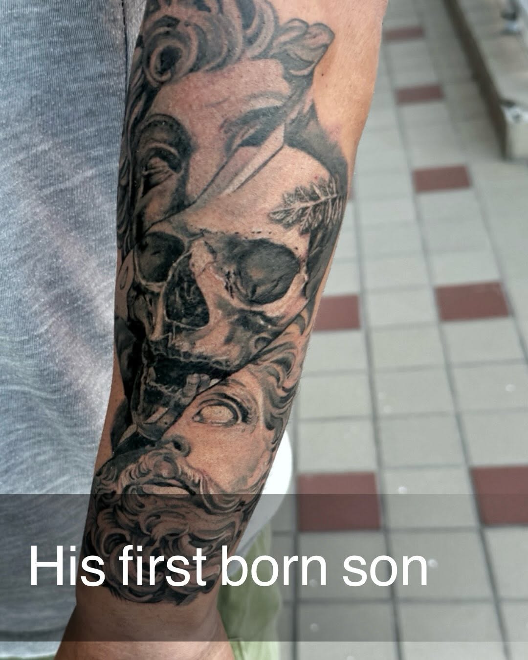 Tattoo by @necultra.tattoo — realism, black_and_grey