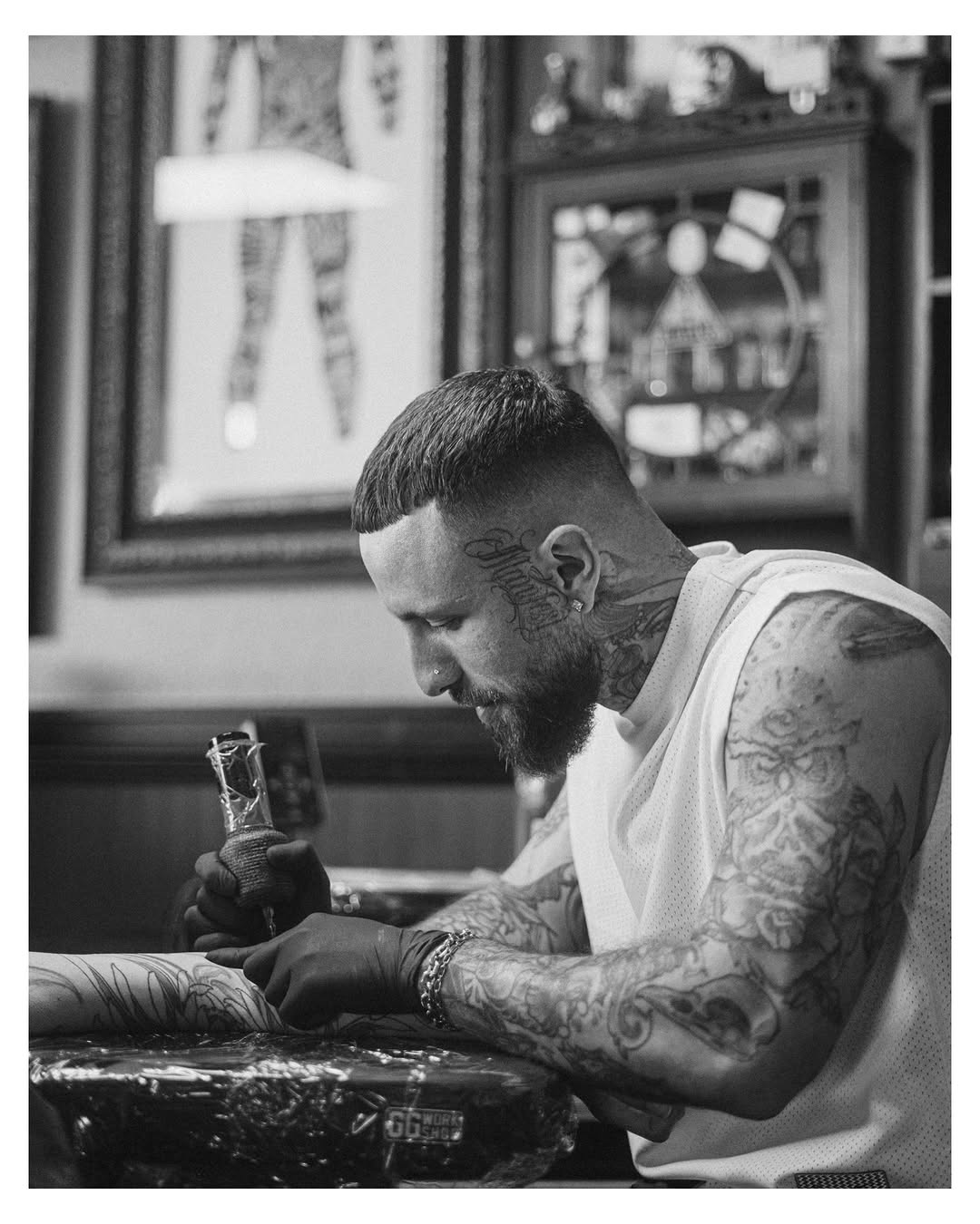 Tattoo by @angeloxlv โ blackwork, illustrative