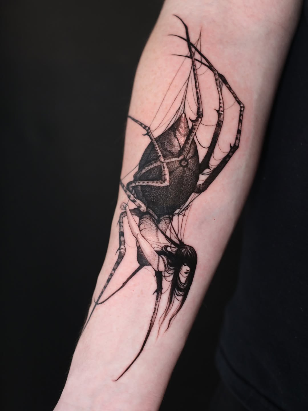 Tattoo by @strokin_dark — dark_realism, black_and_grey