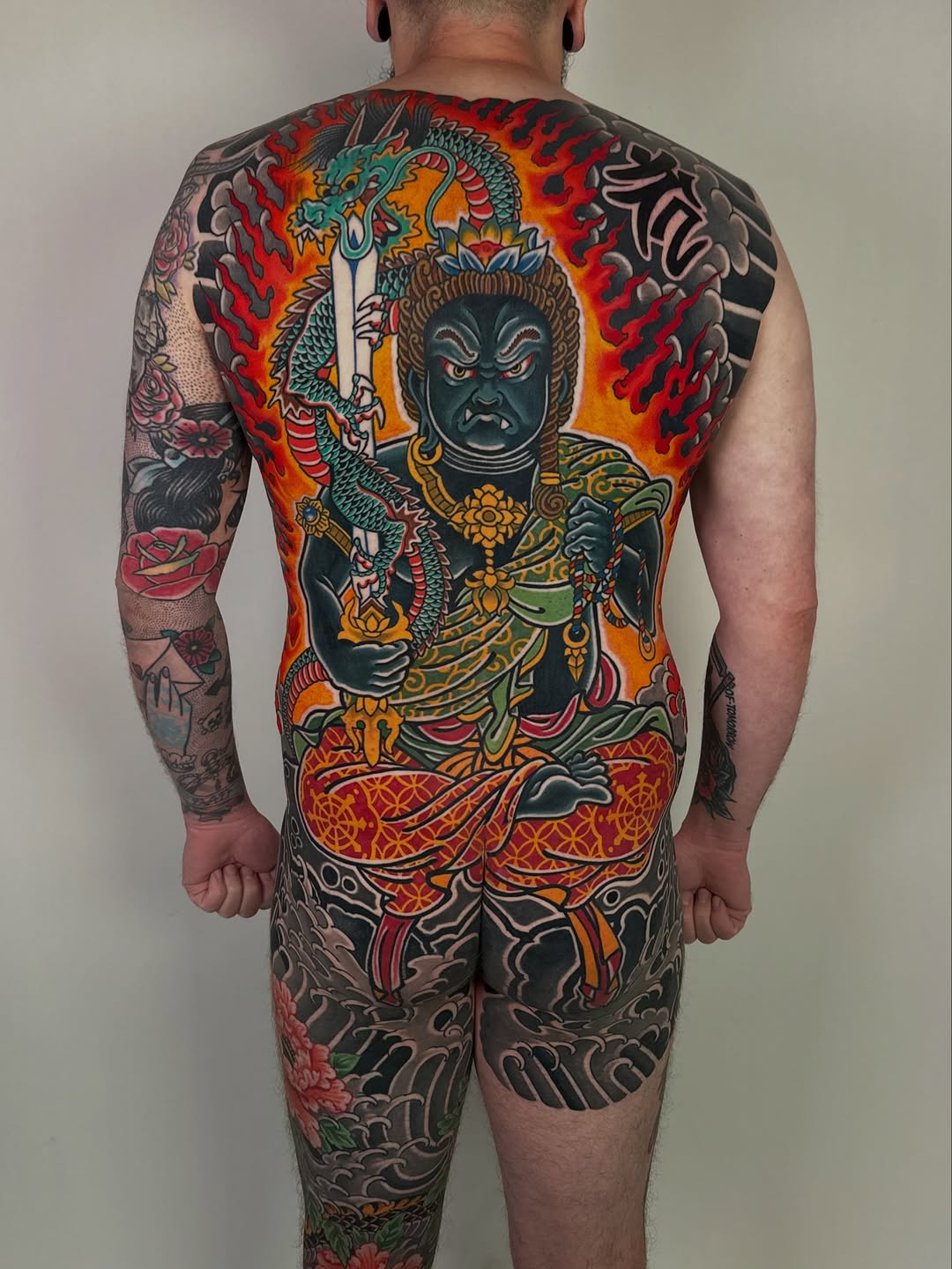 Tattoo by @fleshbrush_ — japanese_irezumi, black_and_grey