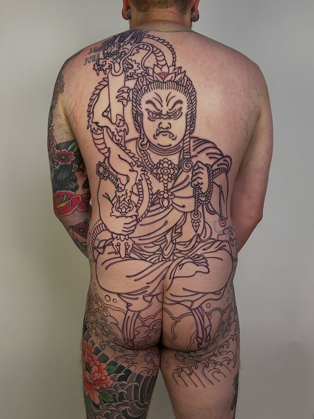 Tattoo by @fleshbrush_ — japanese_irezumi, blackwork