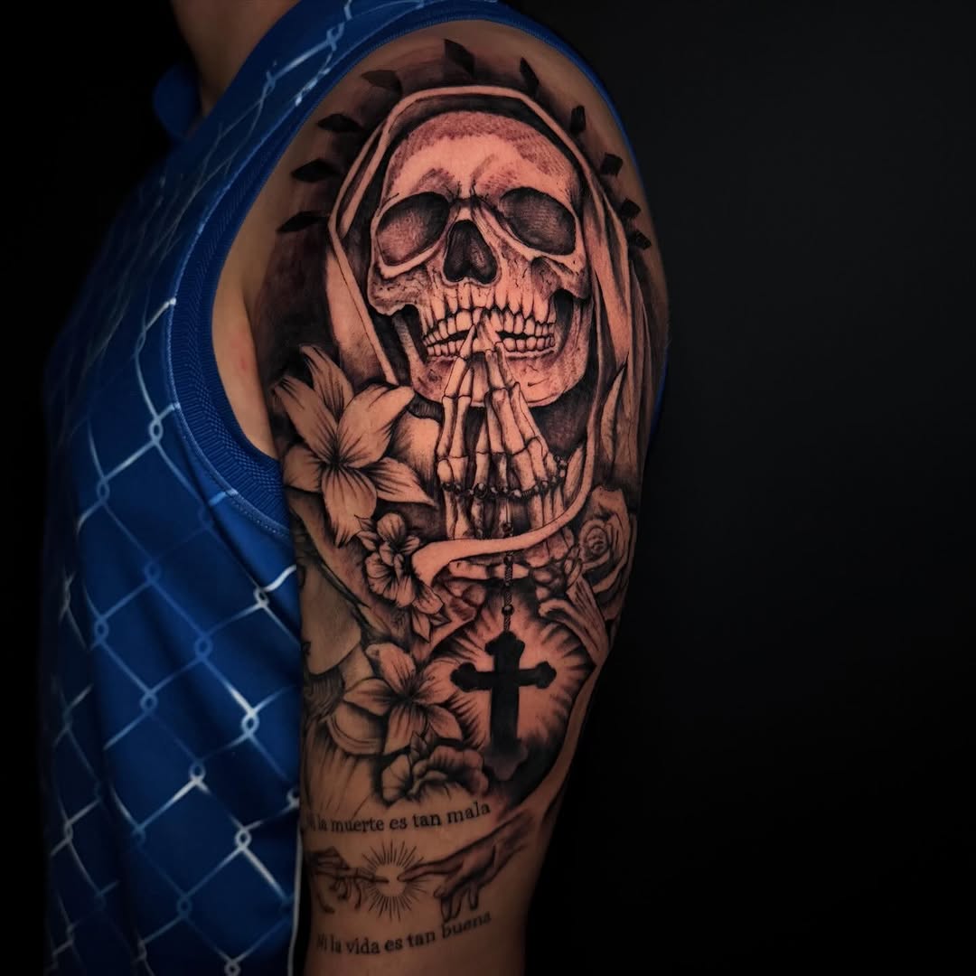 Tattoo by @rex.ink98 — realism, black_and_grey