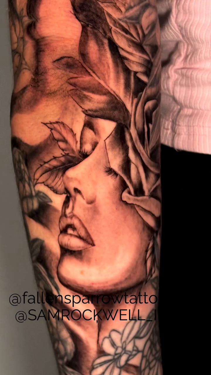 Tattoo by @samrockwell_ink — realism, black_and_grey