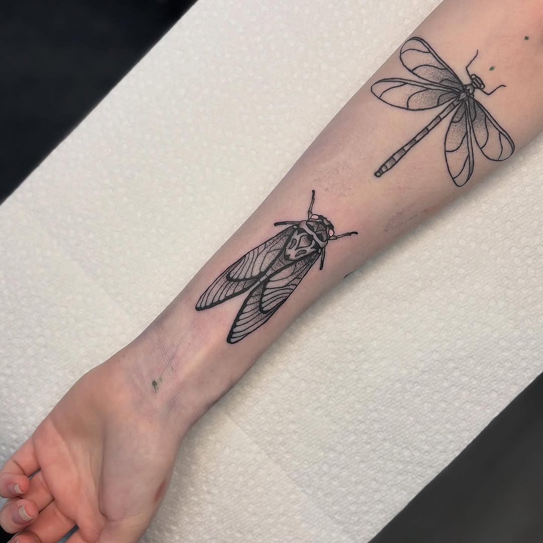 Tattoo by @heavychevytattoos β dotwork, fine_line