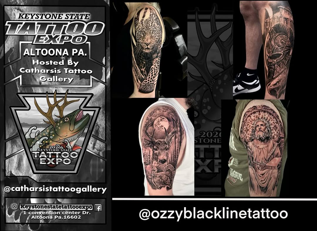 Tattoo by @ozzyblacklinetattoo — realism, black_and_grey
