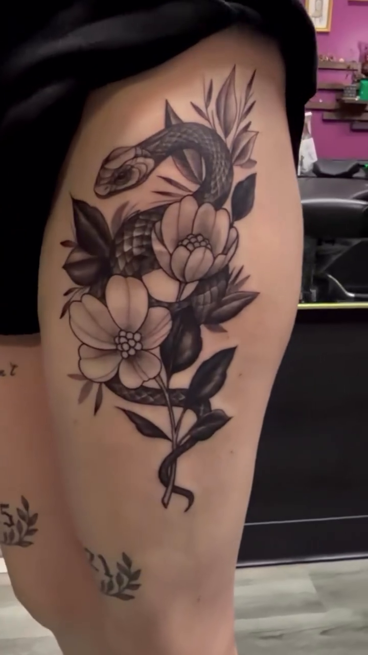 Tattoo by @inkbykg — black_and_grey, realism