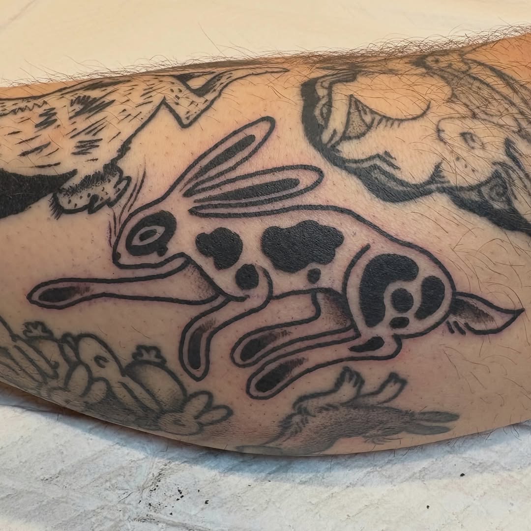 Tattoo by @birchbeast — blackwork