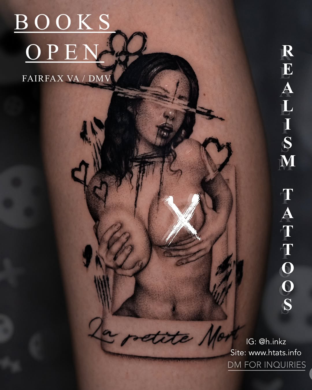 Tattoo by @h.inkz β realism, dotwork
