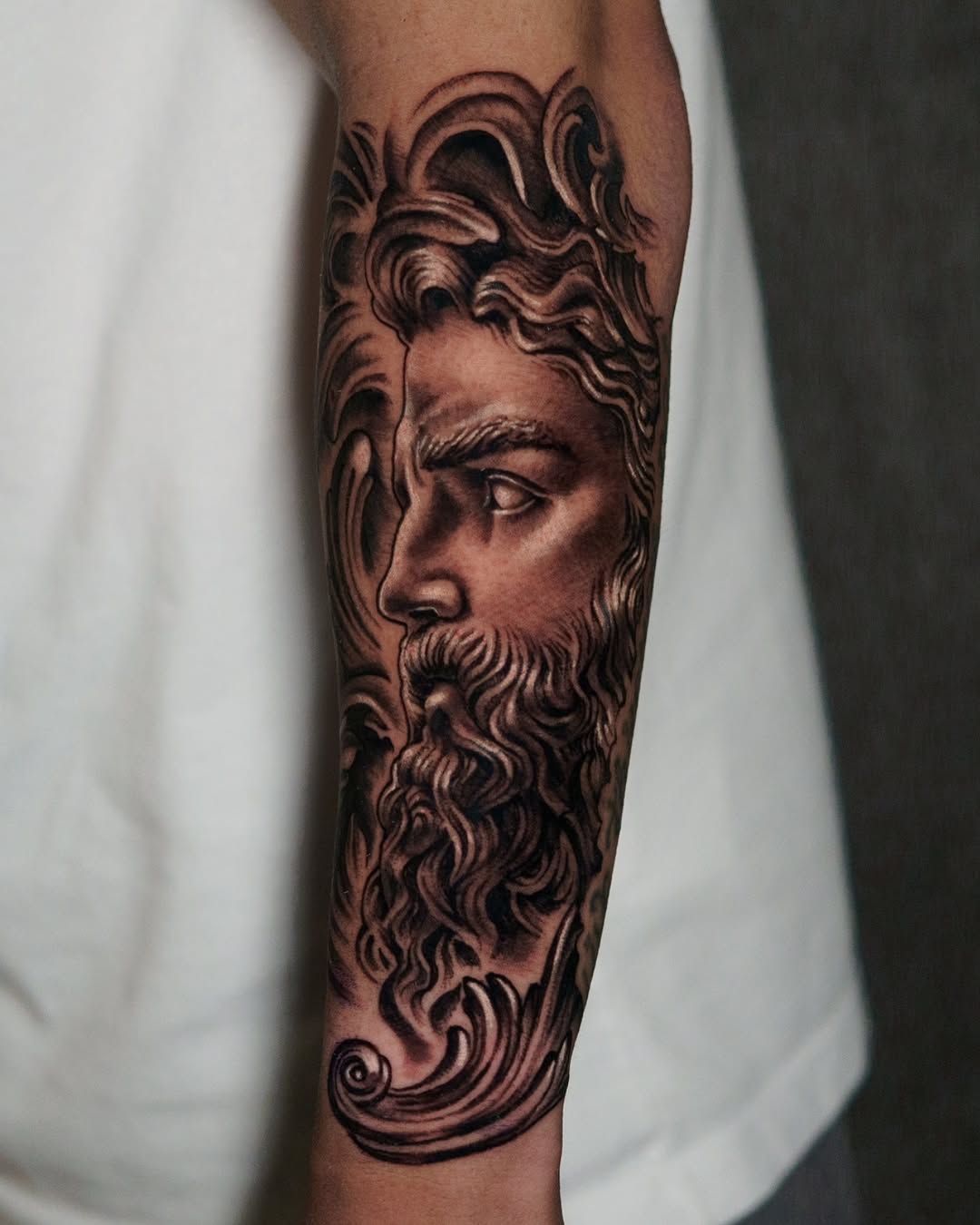Tattoo by @h.inkz β realism, black_and_grey