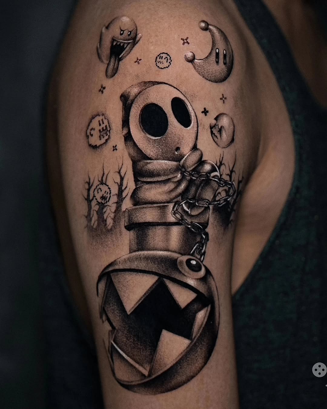 Tattoo by @h.inkz β realism, black_and_grey