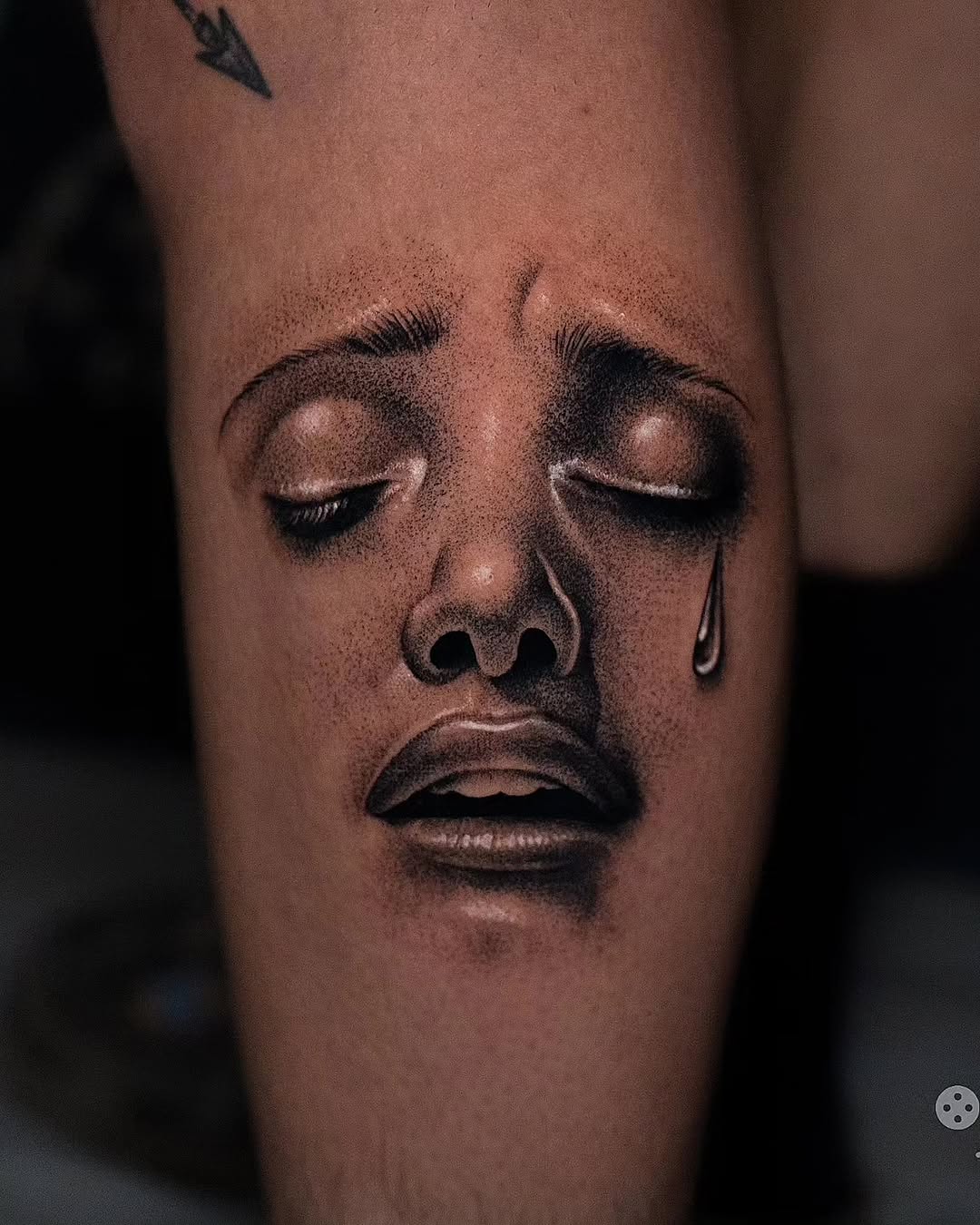 Tattoo by @h.inkz β realism, black_and_grey