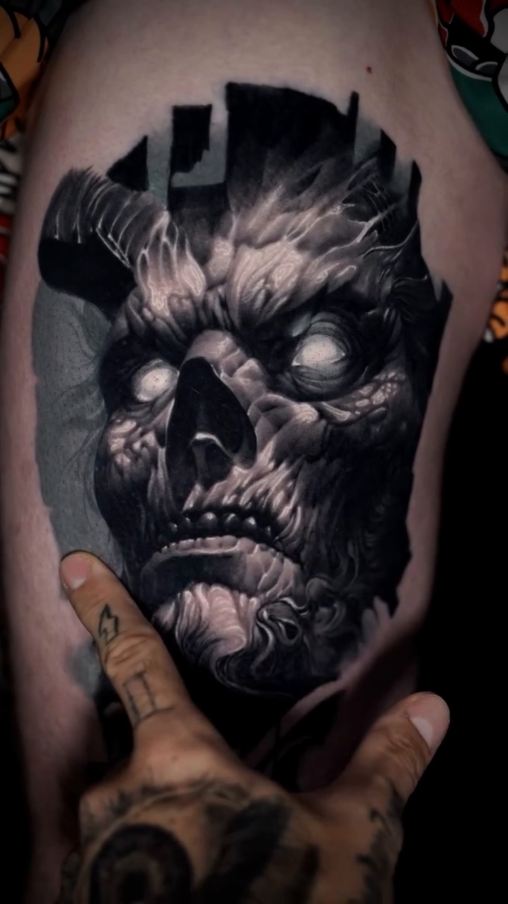 Tattoo by @cultura_tattoo — realism, black_and_grey