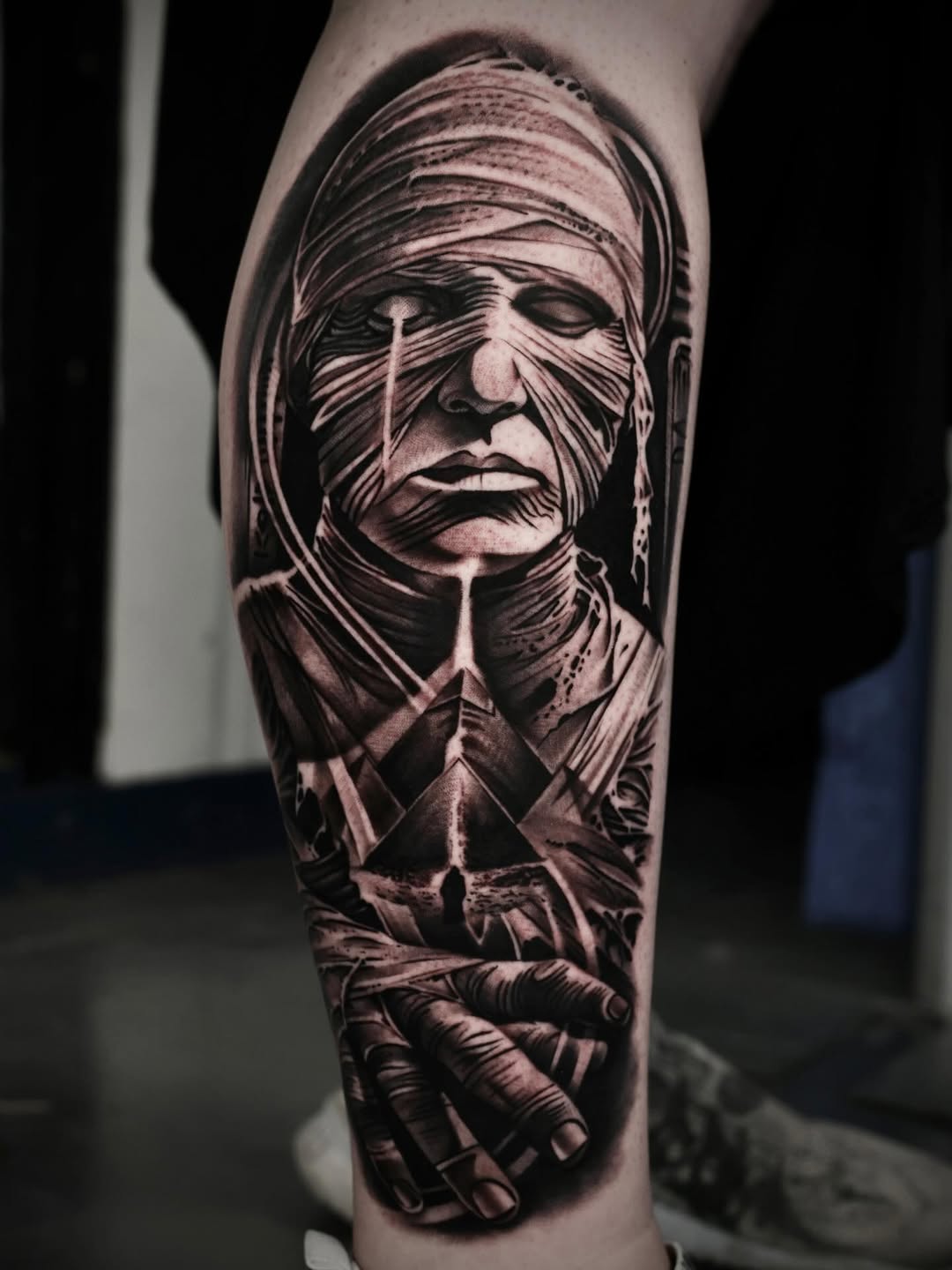 Tattoo by @anthonyclesceritattoo — black_and_grey, realism