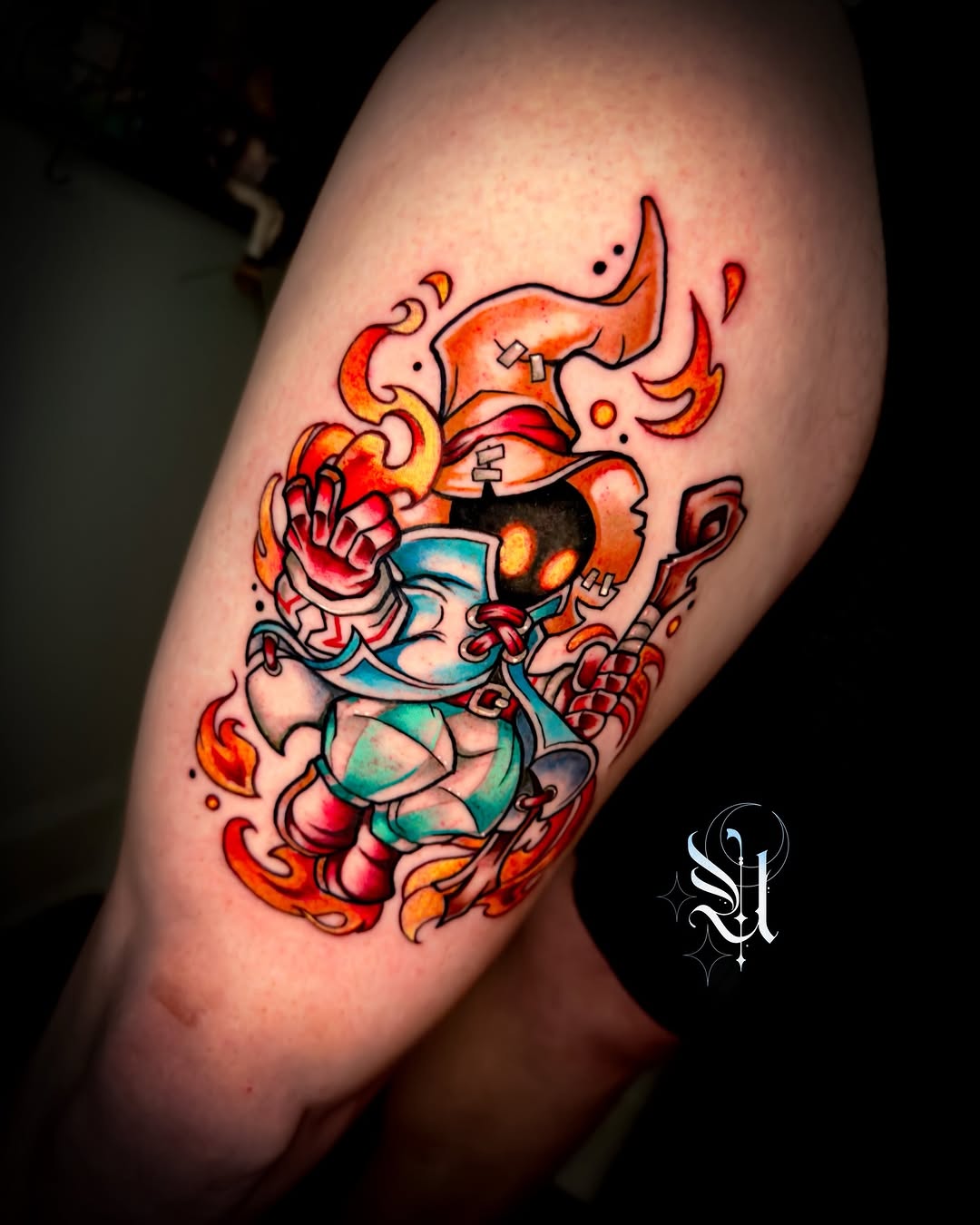 Tattoo by @silverie_inks — new_school, anime