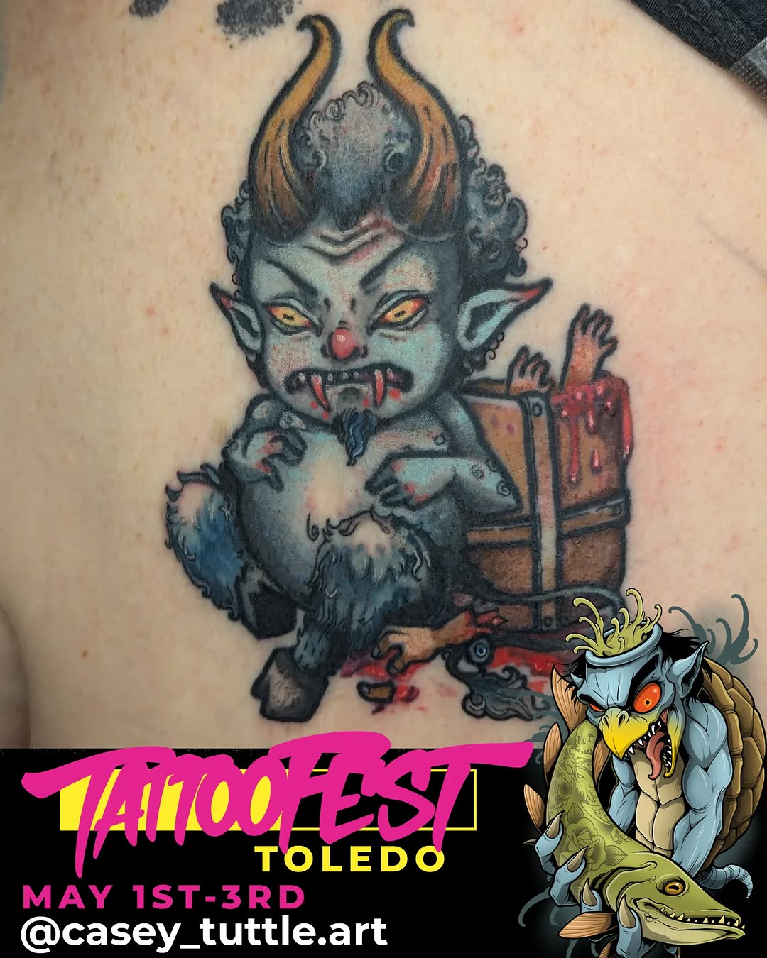 Tattoo by @casey_tuttle.art — new_school, dark_realism