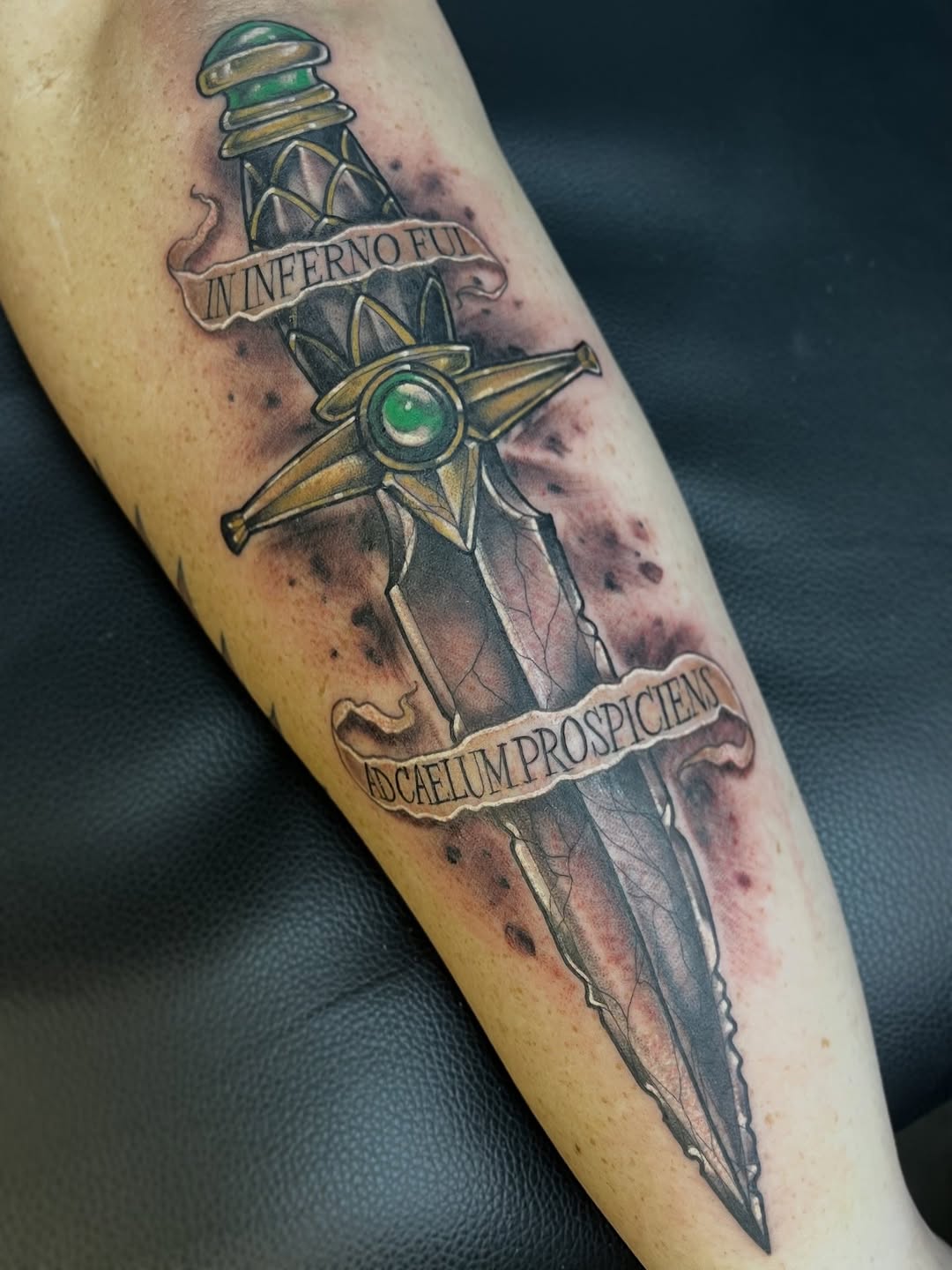 Tattoo by @bogwitchz_ — illustrative, black_and_grey