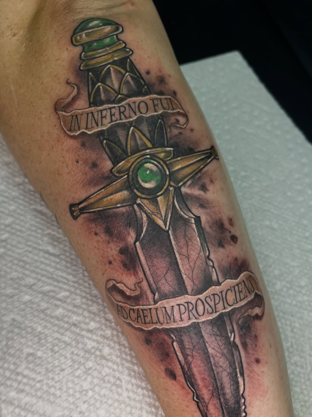 Tattoo by @bogwitchz_ — illustrative, black_and_grey