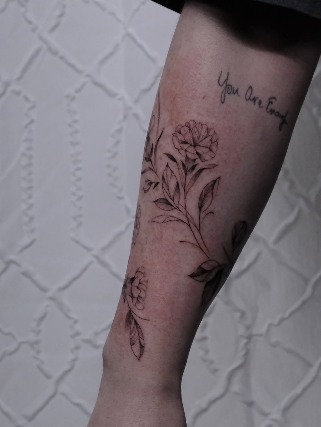 Tattoo by @apes.ttt โ fine_line, lettering_script